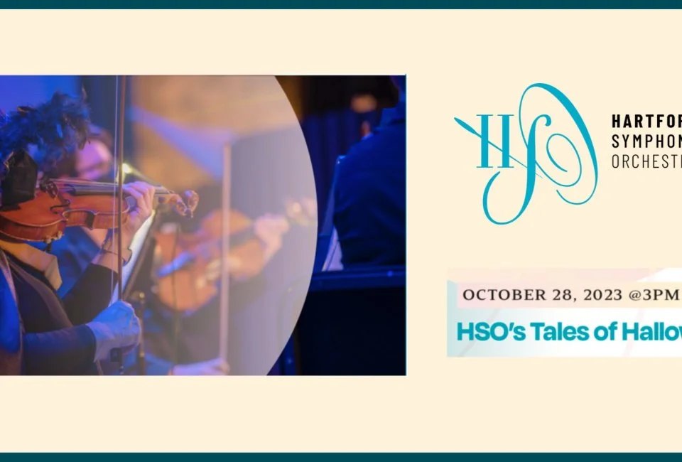 Hartford Symphony Orchestra graphic announcing HSO's Tales of Halloween on October 28, 2023